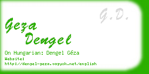 geza dengel business card